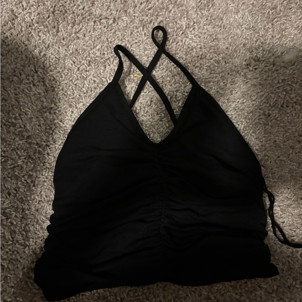 Urban Outfitters Women's Black Crop-top